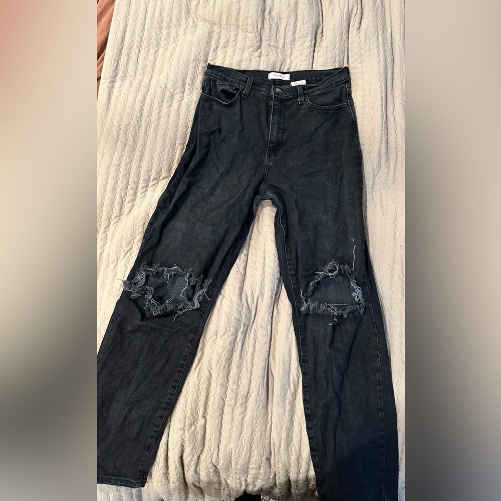 Laura’s Boutique High Rise Distressed Mom Jeans